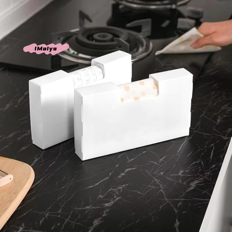 M-Kitchen Faltbare Aufbewahrungsbox für Frischhaltebeutel und Müllbeutel in Weiß - Bild 2
