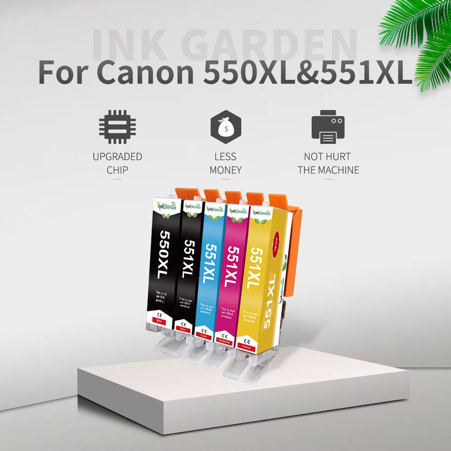 Canon 550XL Tintenpatronen Set für PIXMA Drucker, kompatibel mit IP7250, MG5450, MX925, MG5550, MG6450, MG5650, MX725 (Schwarz und Mehrfarbig) - Bild 2