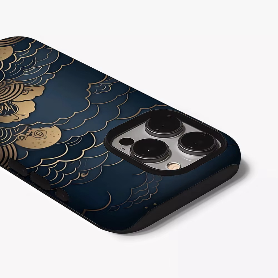 Potdemiel Midnight Cloud Gild iPhone Handyhülle Double-Layer Tough Case in Blau für iPhone 17 16 15 14 13 Pro Max Plus - Bild 3