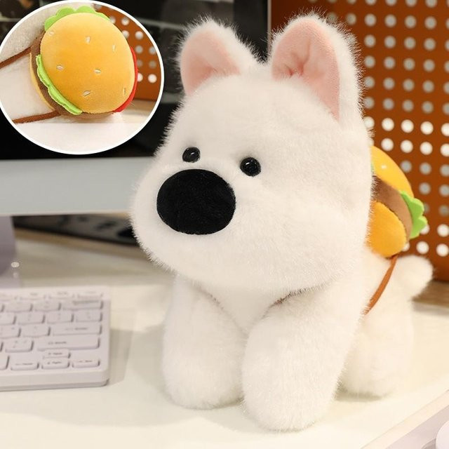 Süßer Mu Cheng Plüschhund Plüschtier weiß - Bild 1
