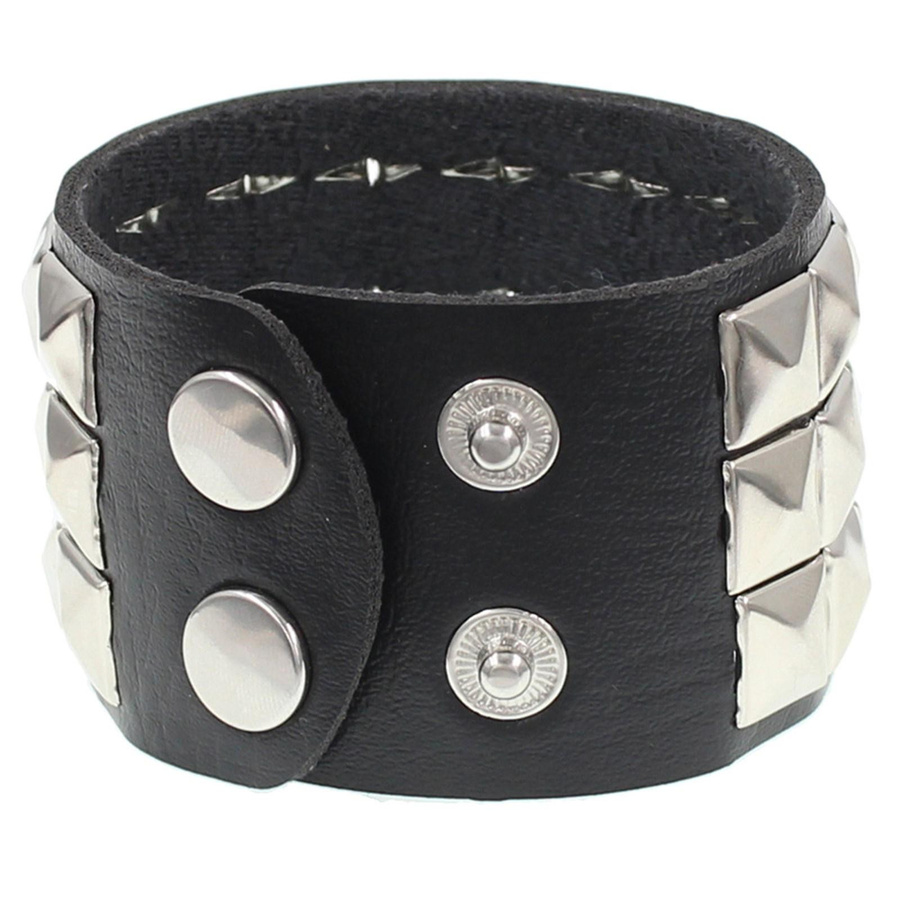 Perfect Family Nietarmband, Leder, Schwarz, Damen, Punk Stil - Bild 6