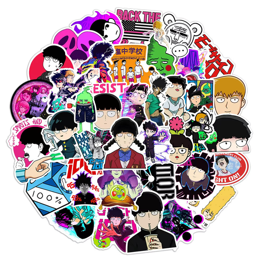 Bandai Mob Psycho 100 Anime-Aufkleber, 10/30/50 Stück - Bild 2