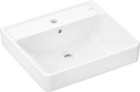 Hansgrohe Waschtisch Xanuia Q aus Keramik in Weiß mit Hahnloch und Überlauf, B: 55 cm, T: 48 cm - Bild 1