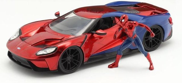 Jada Toys Marvel Spider-Man 2017 & Ford GT Spielfahrzeug 1:24 - Bild 1