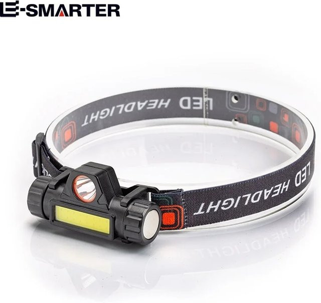 ESMARTER LED Suchscheinwerfer mit USB-Aufladung in Schwarz - Bild 1