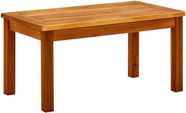 vidaXL Garten-Couchtisch aus Akazie-Massivholz in Braun mit Lattendesign, B/T/H: 70 x 40 x 36 cm - Bild 1