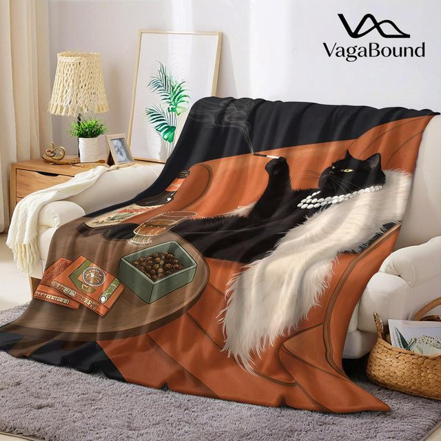 JMG Household Supplies Flanell-Decke für Katzen, weich und warm, Mehrfarbig, B/H: 70 x 100 cm - Bild 1