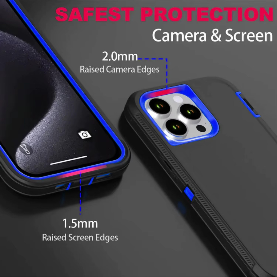 OttBox Armor Defender Handyhülle für Honor 200 90 Pro X9 X8 X7 X6 A B C Magic 5 6 7 Lite, stoßfeste Schutzhülle aus PC und TPU, Schwarz - Bild 3