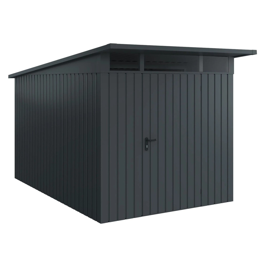 EcoStar Gerätehaus Euroline Pultdach in Anthrazitgrau mit 1-flügliger Tür, B: 358 cm, H: 229 cm - Bild 2