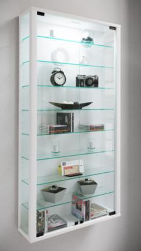 VCM Wandvitrine Vitrosa Maxi in Weiß mit ESG-Sicherheitsglas, H: 118 cm, B: 59 cm, T: 18 cm - Bild 6