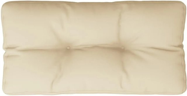 vidaXL Palettenkissen Beige aus Polyester, wasserabweisend und UV-beständig, B/T/H: 80 x 40 x 12 cm - Bild 1