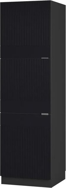 Vicco Vorratsschrank Fame-Line Küche Anthrazit Schwarz gestreift B: 60 cm, H: 206 cm, T: 64,03 cm - Bild 2