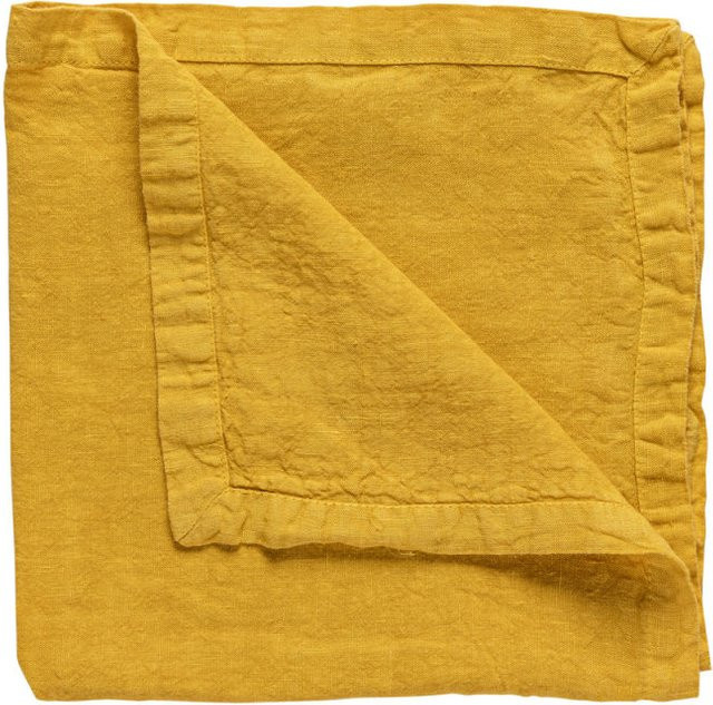 Costa Nova Tischläufer Maria aus Leinen in Gelb, 4er Pack, Breite: 45 cm, Länge: 170 cm - Bild 1