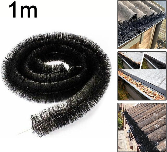 VIBRATITE LeafFilter Dachrinnen-Schutzpinsel zur Laubfilterung und Verstopfungsprävention, Länge: 100 cm - Bild 1