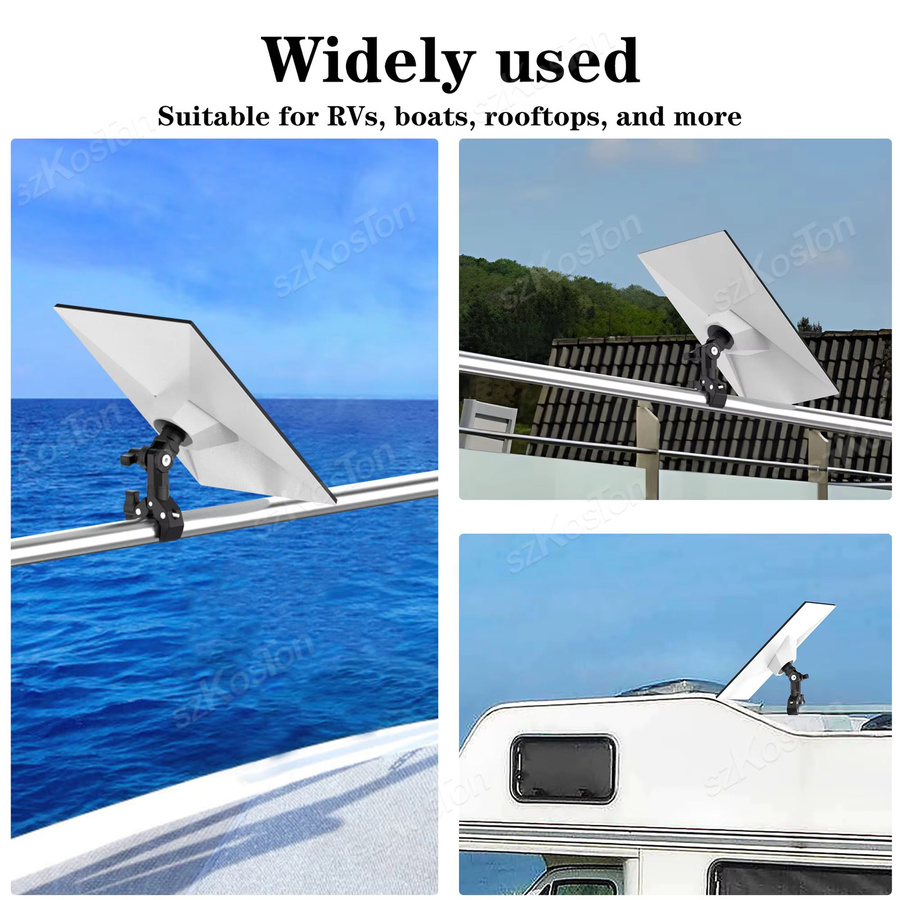 SZKOSTON Klemmhalterung für Starlink Mini (SPX-04176000-501) aus Aluminiumlegierung in Schwarz für Stangeninstallation an Auto, Wohnmobil oder Yacht - Bild 5