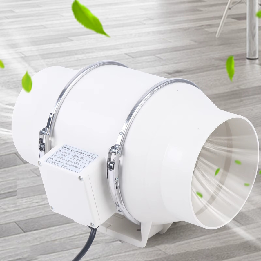 Bymaocar Rohrventilator HF-150P Inline-Kanalventilator in Weiß für Badezimmer, Küche und Gewächshaus - Bild 2