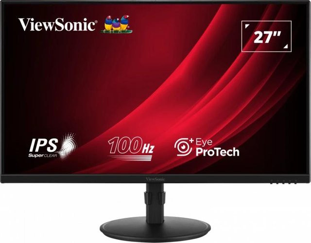 Viewsonic VG2708A-MHD Monitor in Schwarz mit 27 Zoll Full HD LED Display, IPS-Technologie und integrierten Lautsprechern - Bild 1