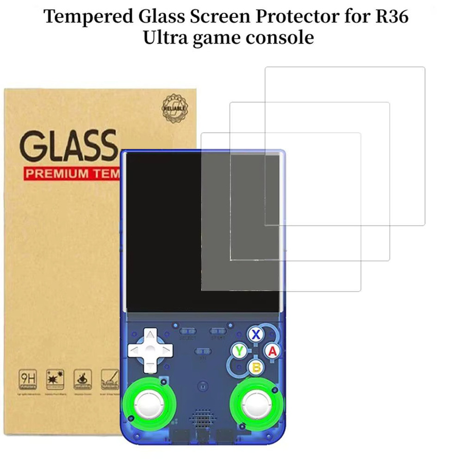 Hochwertige gehärtete Schutzfolie für die R36 Ultra Retro Handheld Gaming Konsole, transparent - Bild 5