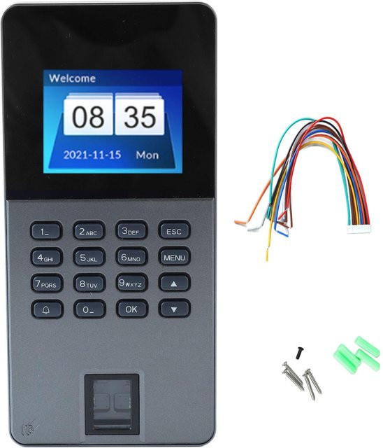Neoglint Biometrisches Fingerabdruck-Zeiterfassungsterminal zur Mitarbeiter-Check-in und Zutrittskontrolle in Grau - Bild 1