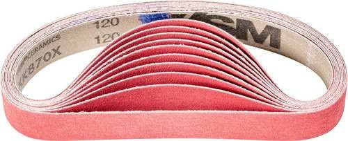 PFERD CO-COOL Keramikkorn Schleifband für Edelstahl, Körnung 120, B: 30 mm, L: 533 mm, 20 Stück - Bild 1