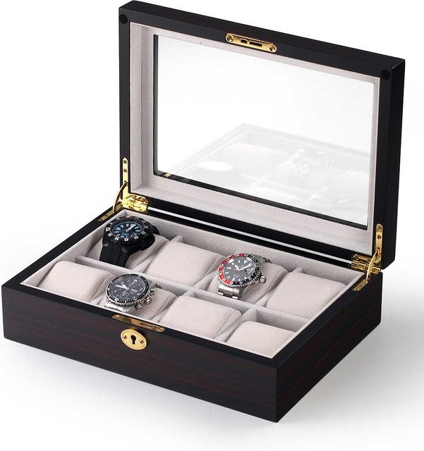 Rothenschild Uhrenbox RS-2105-8E für 8 Uhren in Ebony Black - Bild 1