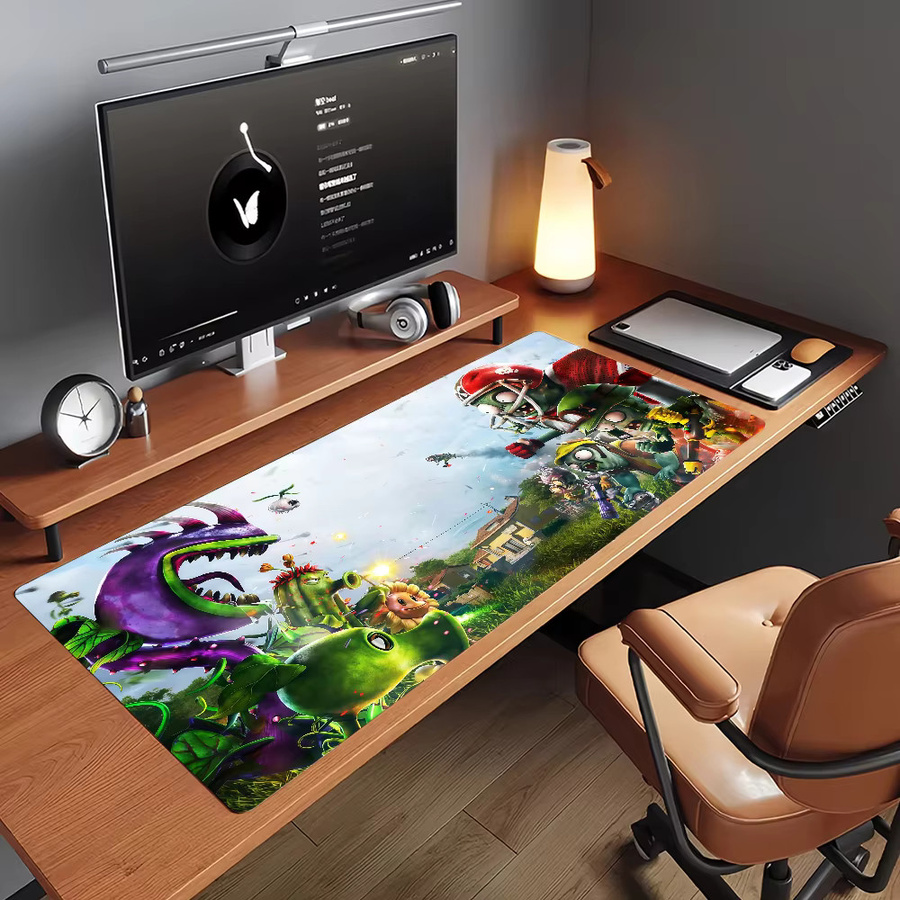 Cartoon Plants vs Zombies Mauspad in Multicolour, rutschfeste Schreibtischunterlage aus Gummi für Gamer und Büro - Bild 5