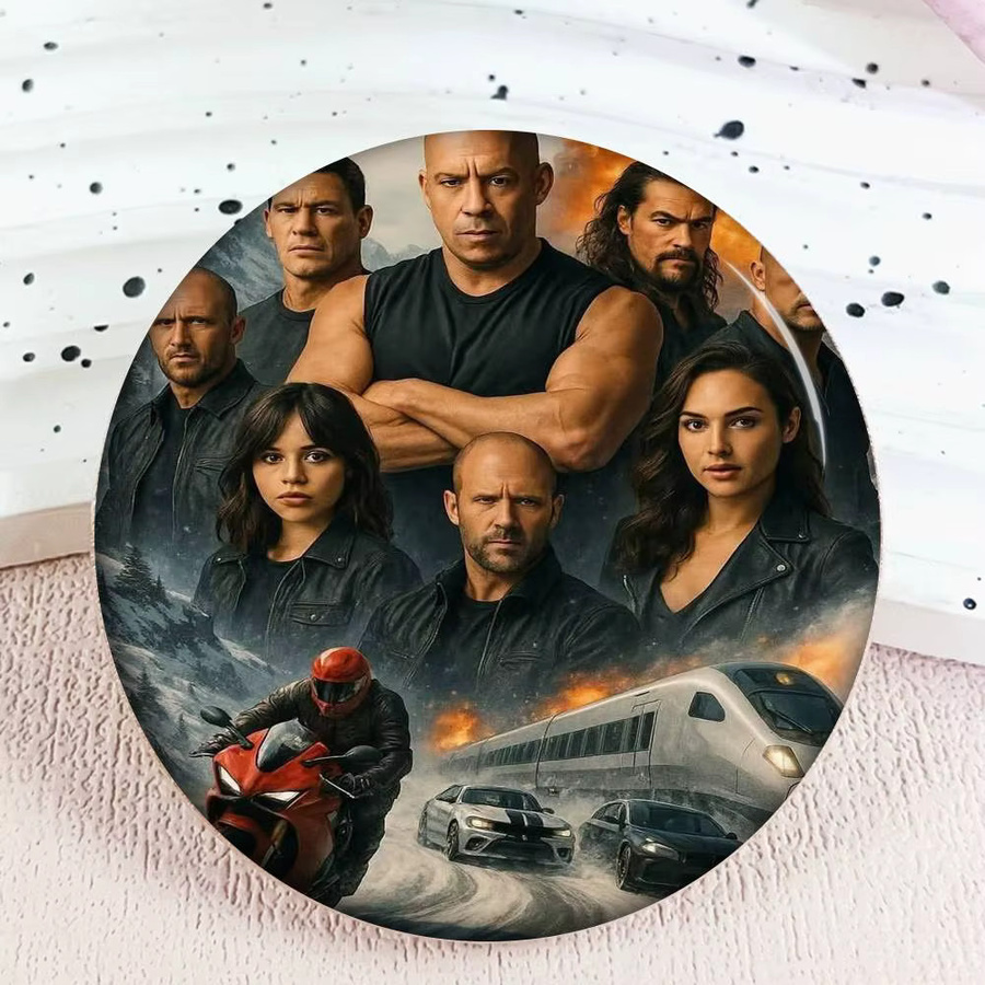 Anstecknadel Fast & Furious, Metall, Rund - Bild 5