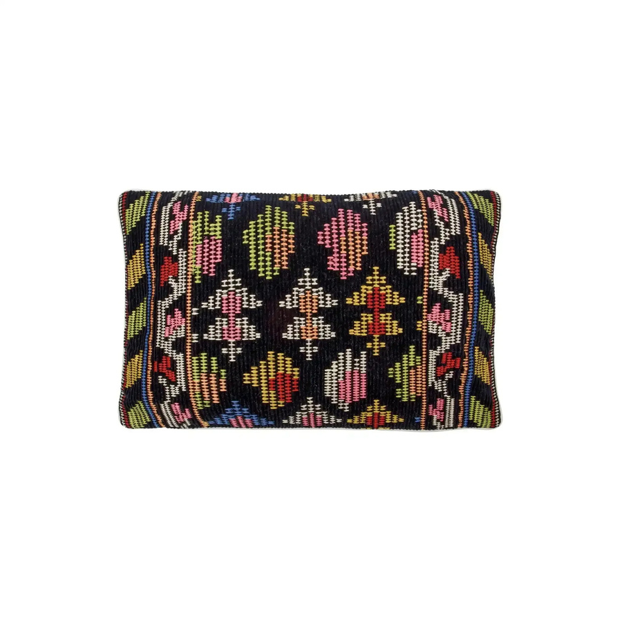 House Doctor Kissenbezug Etni in Schwarz und Multicolour aus Baumwolle, B/H: 30 x 50 cm - Bild 1