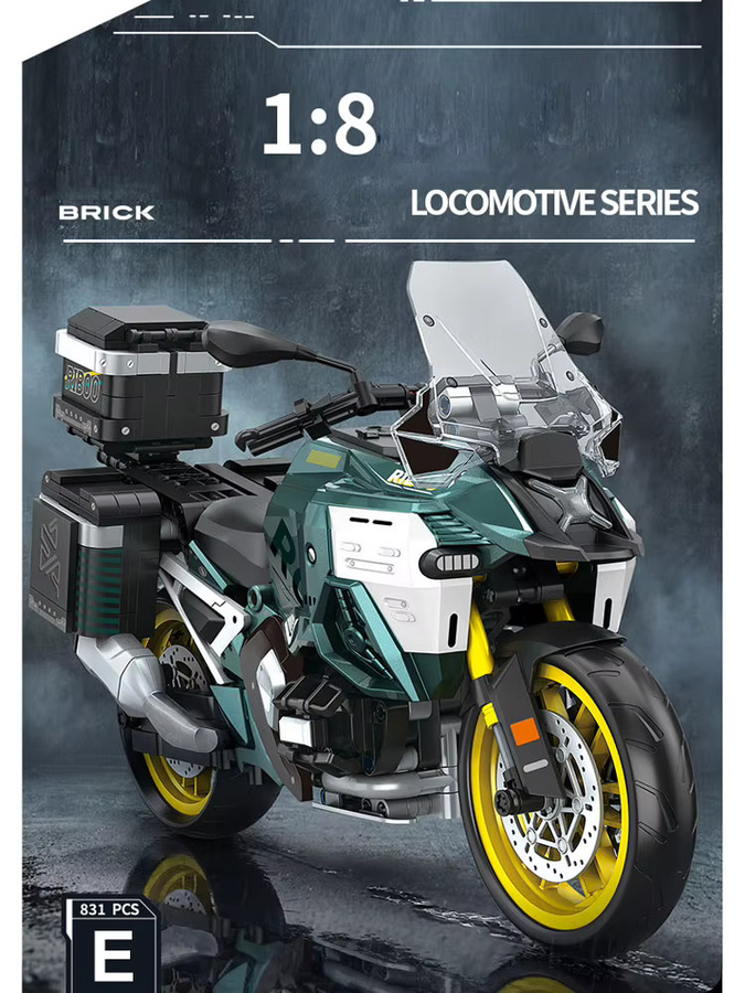 Xturboman Motorrad R1300GS ADV, Baustein-Modell, 1:8 Maßstab, Fahrzeug - Bild 5