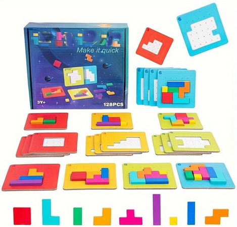 Yiran toy Buntes Puzzle-Spiel Gehirnjogger Holz 2 Spieler 3-6 Jahre