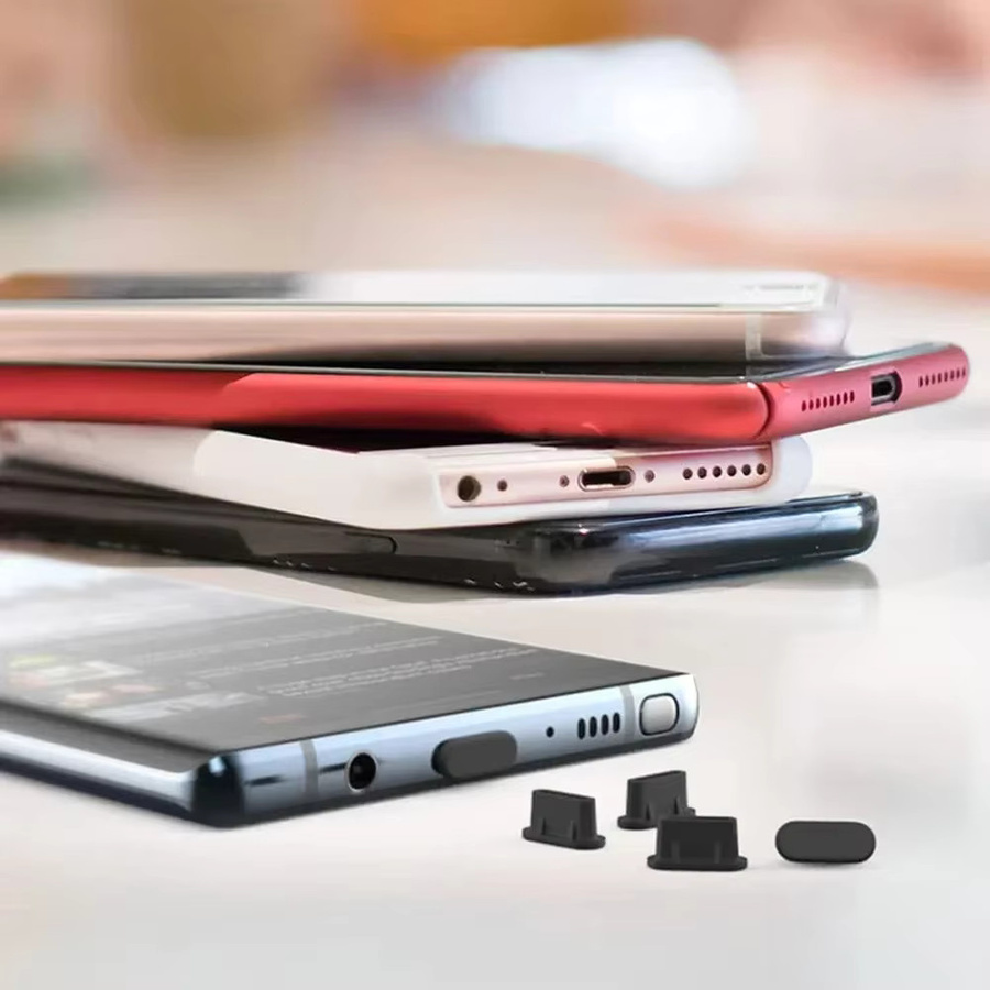 vvocci USB-C Staubschutzkappen aus Silikon in Schwarz - Bild 2