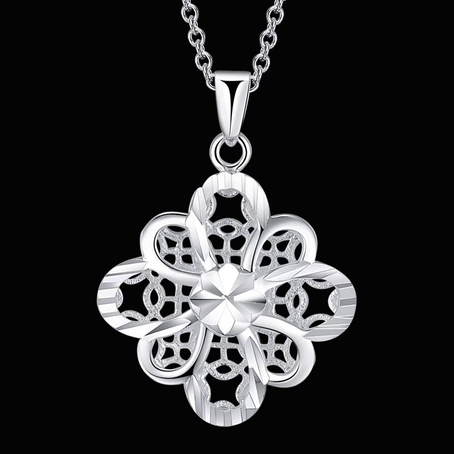 SAY Halskette 925 Silber, Blumen-Anhänger, Damen - Bild 3