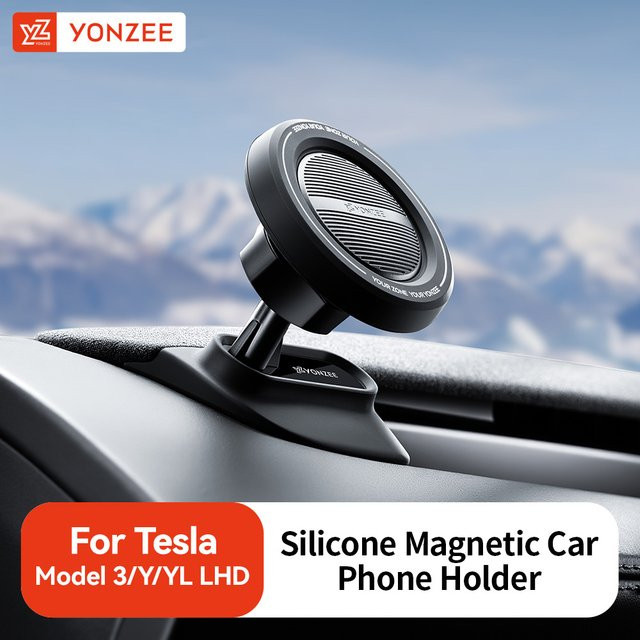 YZ Magnetische Auto-Handyhalterung für Tesla Model Y und Model Y Highland Juniper, Schwarz - Bild 1
