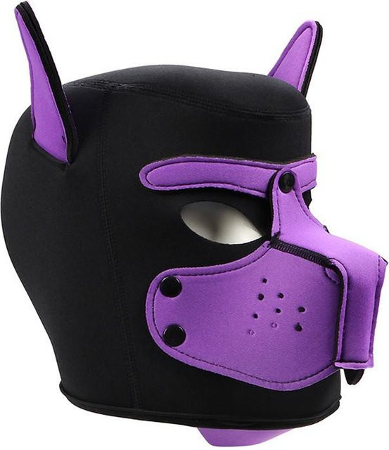 FluxAtelier Halloween Welpe Rollenspiel Hundemaske, violett - Bild 1