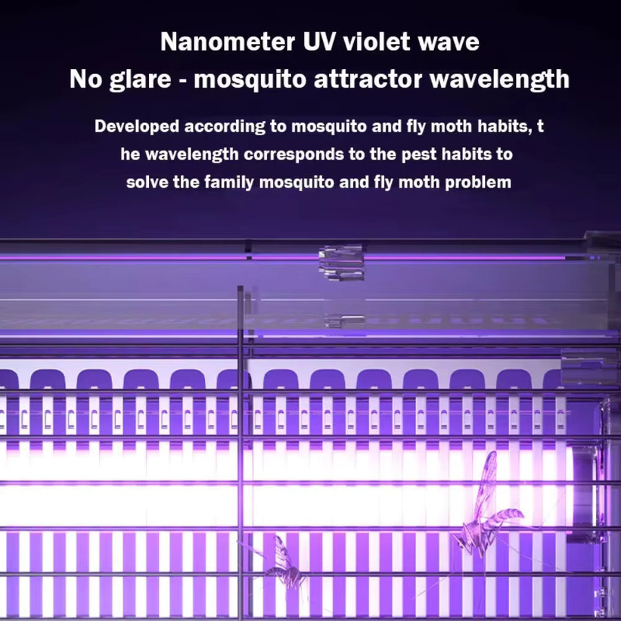 Joyinled 40 W kommerzielle Mückenvernichtungslampe, elektronischer UV-LED-Insektenvernichter für große Bereiche, industrielle Insektenfallenmaschine, B/T/H: 23,5 x 40,5 cm - Bild 4