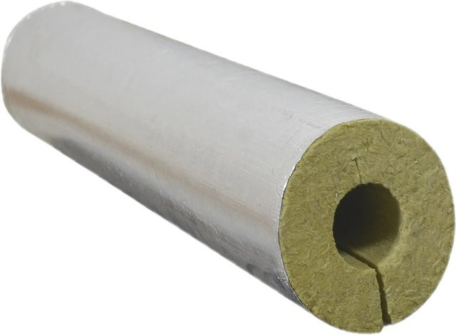 Scorprotect Rohrisolierung aus Mineralwolle mit Aluminiumbeschichtung in Silber, selbstklebend, B/T: 42 x 40 mm - Bild 1