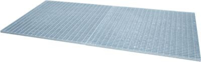 Bauer Gitterrost-Set für Edelstahlauffangwannen Typ VAW-1000-2, feuerverzinkter Stahl, Farbe: Silber/Grau, B: 263 cm, T: 128 cm, H: 3 cm - Bild 1