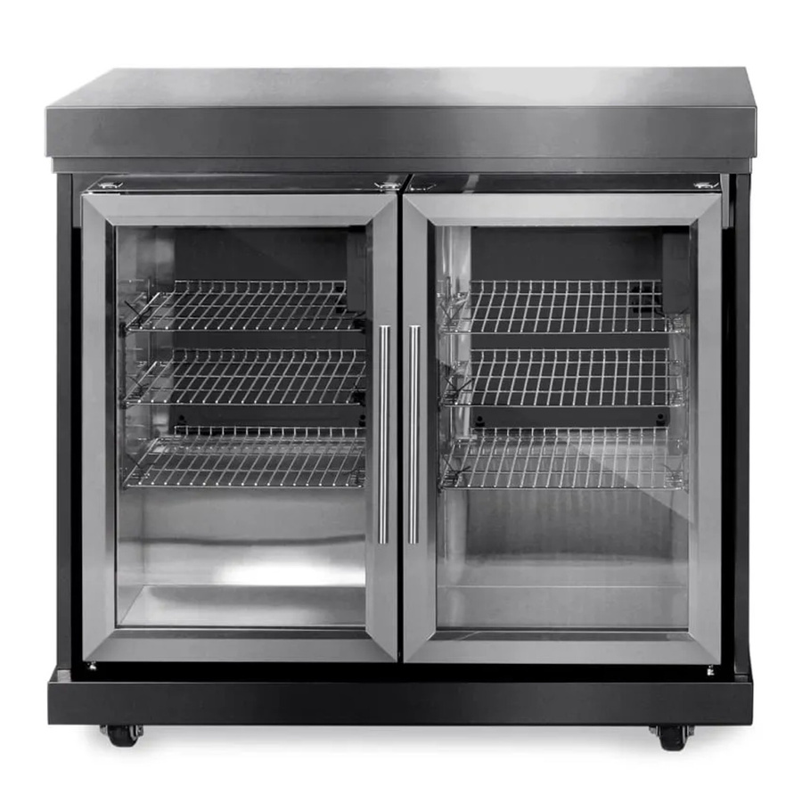 MyOutdoorKitchen Zweitüriger Modul-Kühlschrank Black Collection in Schwarz-Anthrazit - Bild 2