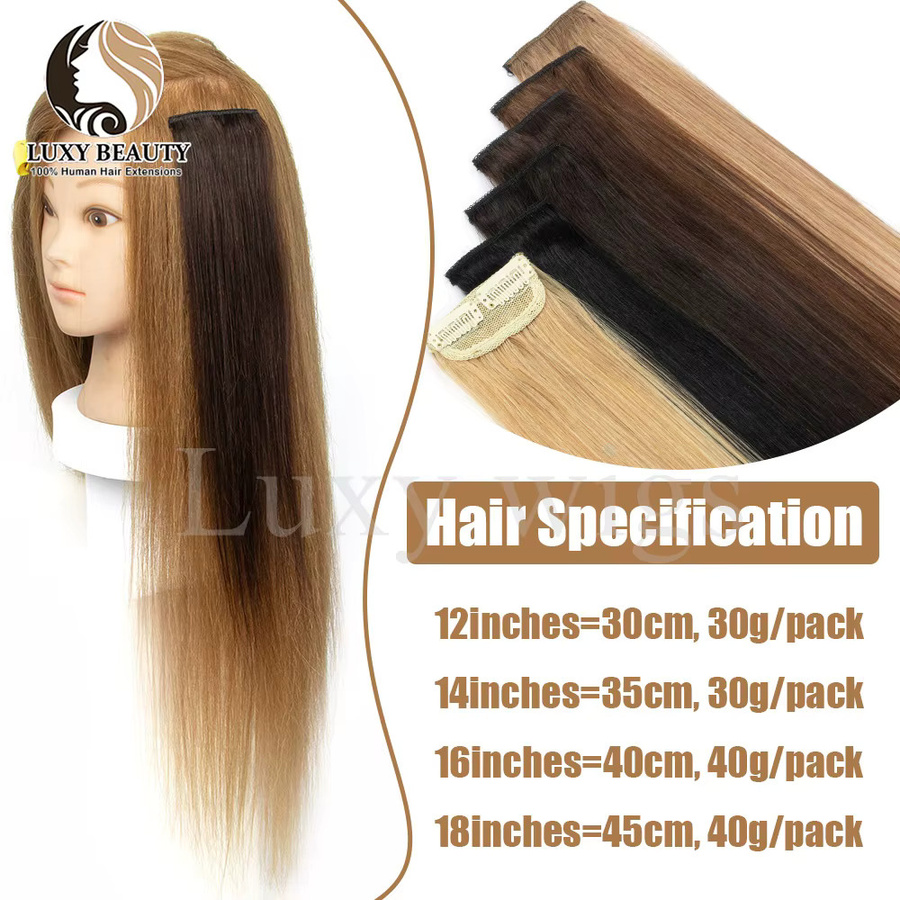 Luxy Beauty Clip-in-Haarverlängerungen, echtes Menschenhaar, braun, 5 Stück, Damen - Bild 3