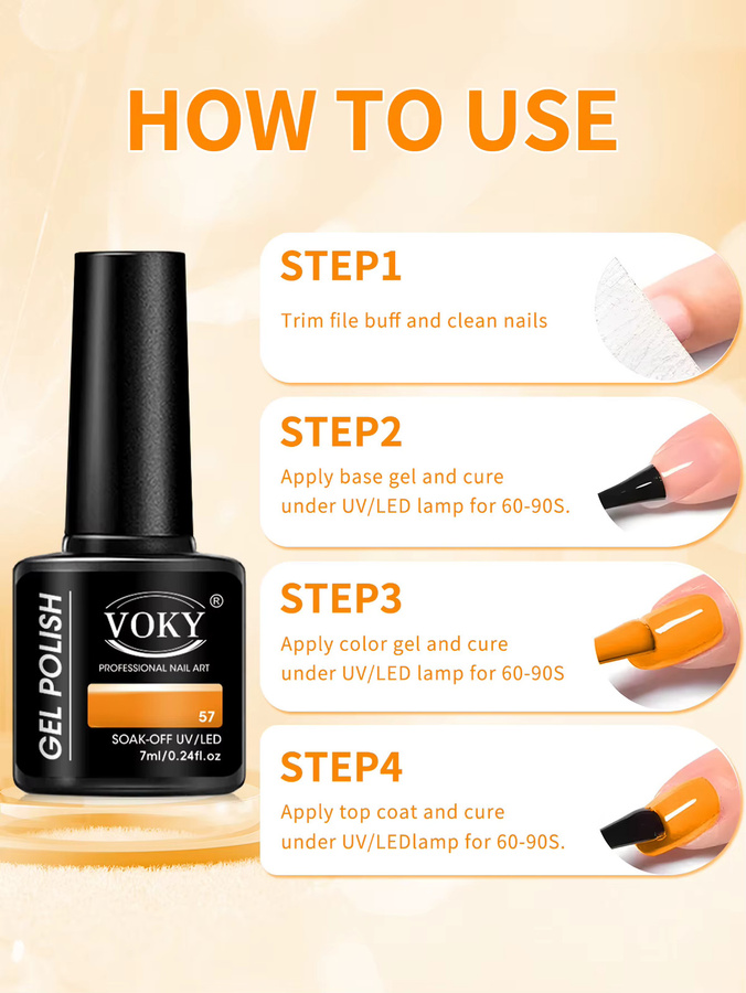 VOKY Nagelgel-Set, 3-teilig, glänzend, Damen - Bild 2