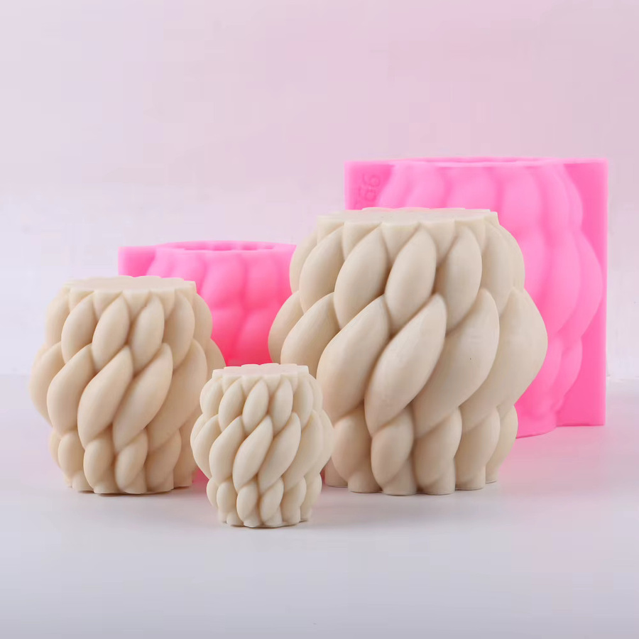 Silikonform für 3D Regentropfen Swirl Kerzen zur Herstellung von geometrischen Duftkerzen aus Gips oder Harz in Weiß - Bild 2