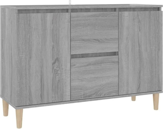 vidaXL Sideboard in Grau Sonoma-Eiche aus Holzwerkstoff, B/T/H: 101,0 x 35,0 x 70,0 cm - Bild 1