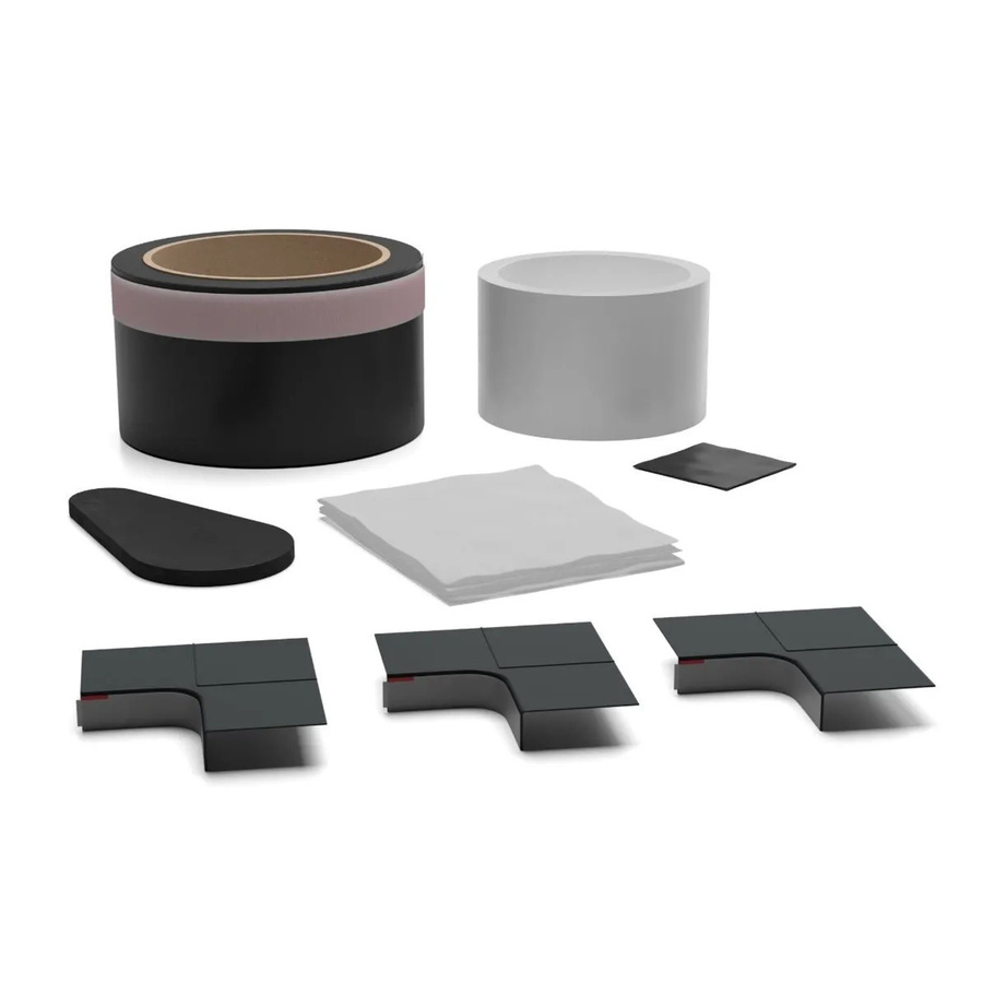 TRINNITY Wannenabdichtband Set in Schwarz mit 3 Dichtecken nach DIN 18534, 5 m Länge, flexibles Abdichtband - Bild 2