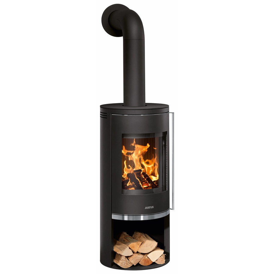 Justus Kaminofen Faro 2.0 in Schwarz aus Stahl mit Abdeckplatte, 6 kW - Bild 2
