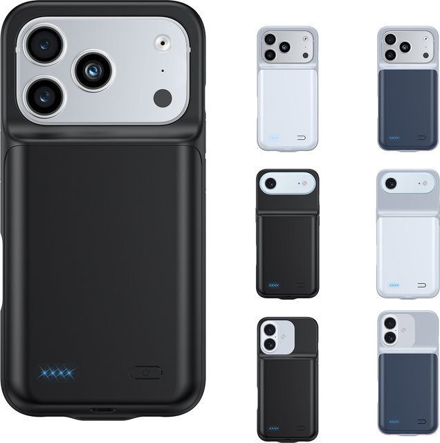 Fraternize Smart Batterie Ladegerät Case für iPhone 17 Pro Max, iPhone 17 Pro und iPhone 17 Air als externe Powerbank in Schwarz oder Blau - Bild 1