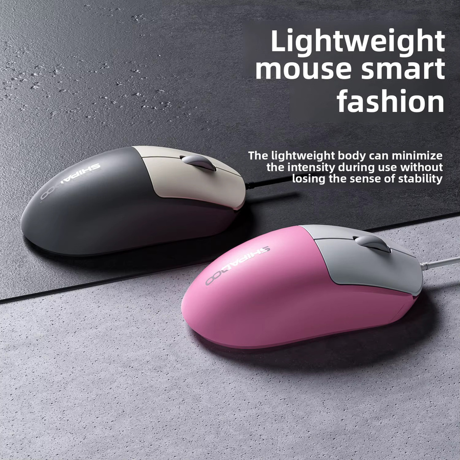 NexusClick S310 USB Büro-Maus mit Kabel, ergonomisches Design, 1600 DPI, Schwarz - Bild 5