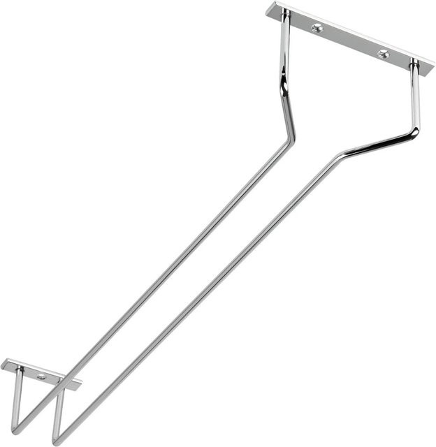 SOTECH Gläserhalter für eine Glasreihe aus Metall in Silber, Wandmontage, B/T/H: 12,0 x 50,0 x 7,0 cm - Bild 1