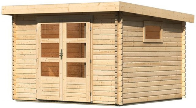 Gartenhaus Holz TRITTAU 3 Naturbelassen ohne Anbaudach B/T: 297 x 297 m - Bild 1