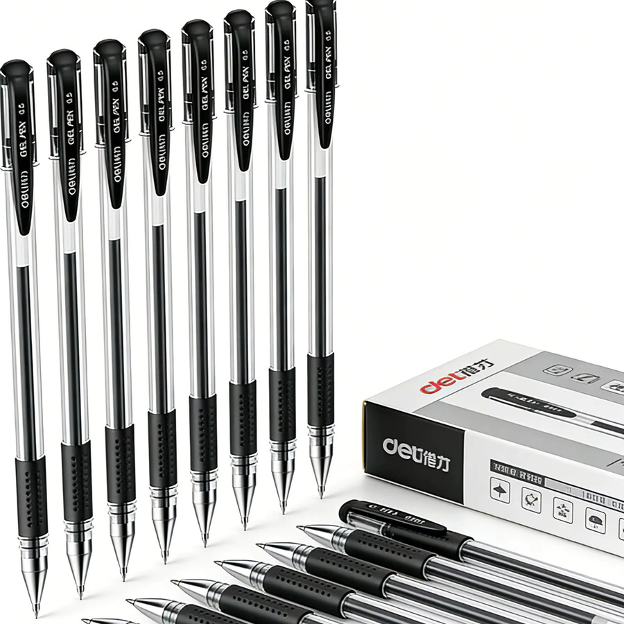Deli 6600ES Gelstift mit 0,5 mm Kugelspitze und schwarzer Kohlenstofftinte - Bild 7