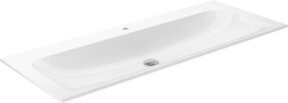 Keuco Keramik-Waschtisch X-Line in Weiß mit Überlauf, rechteckig, B: 120,5 cm, T: 49,3 cm - Bild 1